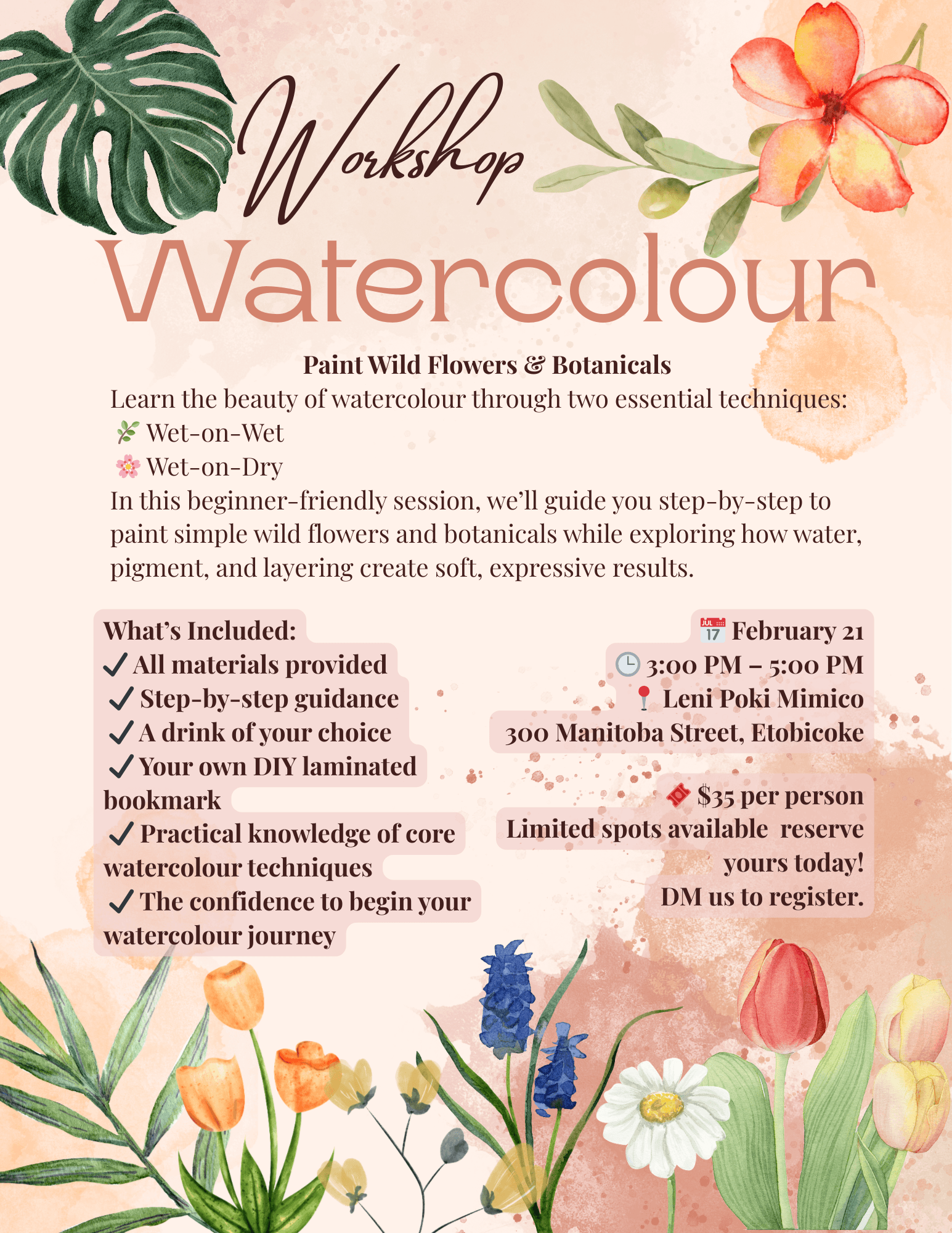 Feb 21 - Watercolour workshop