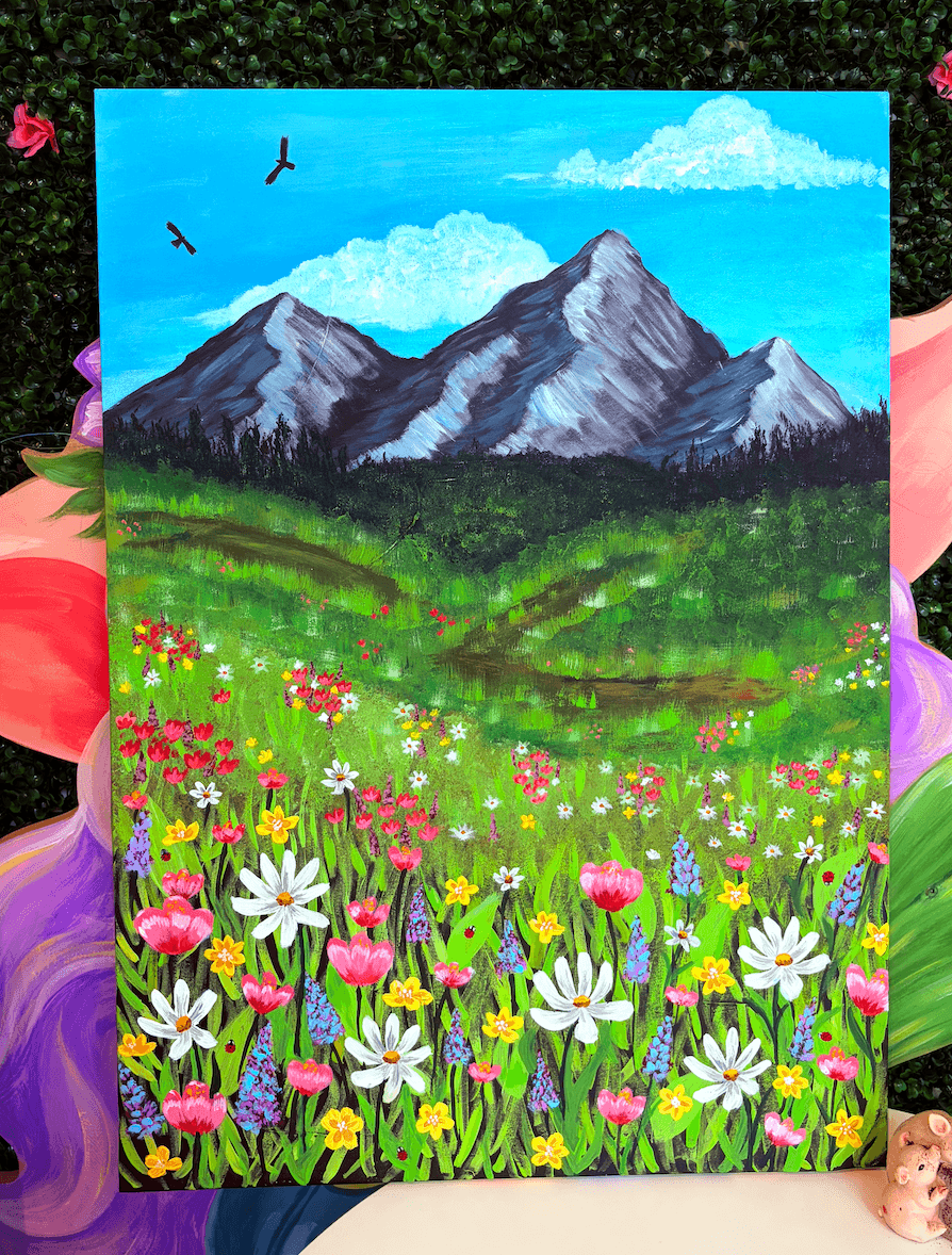 Canvas Painting: Blooming Meadows