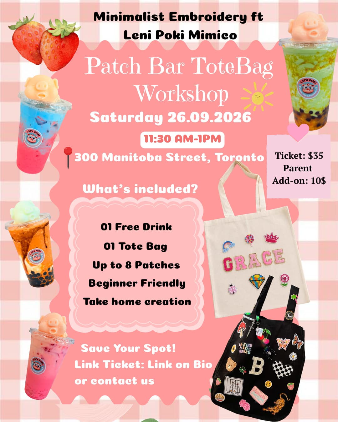 Patch Bar Totebag Workshop