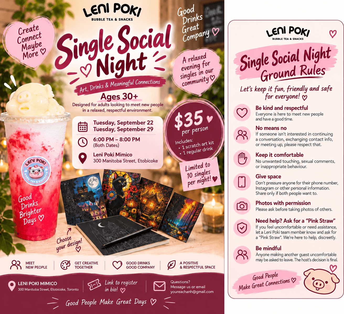 Singles Social Night - Sep 22